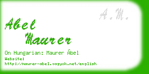 abel maurer business card