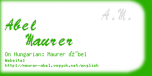 abel maurer business card